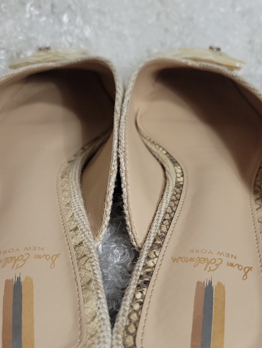 Sam Edelman Lavina Mule Flats - Natural Linen Beige - size 7 - Picture 4 of 14